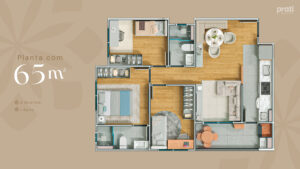 Apartamento de 65 m² - E-book